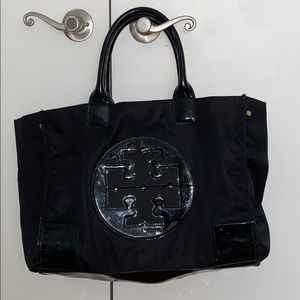 Tory Burch Nylon Ella Tote in Black